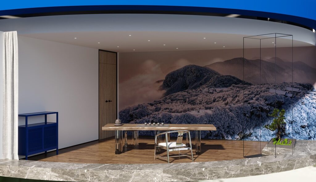 Landscape mural in Toronto offices